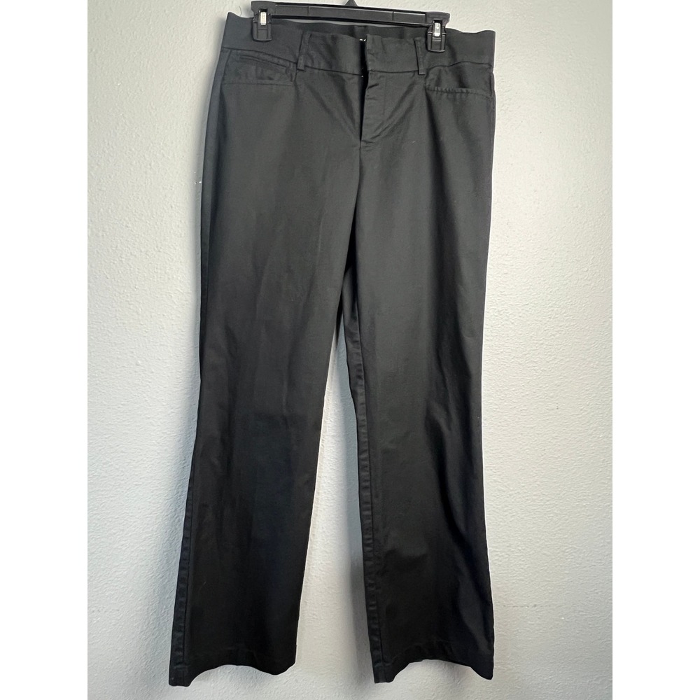 Dockers Womens Black Straight Leg Stretch‎ Trousers Work Pants 10 MED 6174